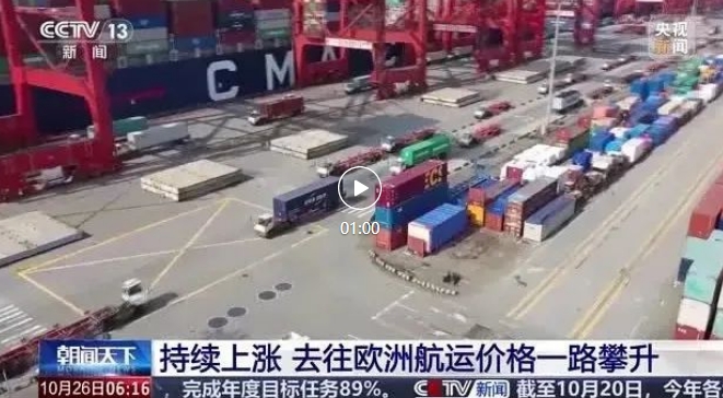 央視關注：去往歐洲航運價格一路攀升！外貿企業如何應對？